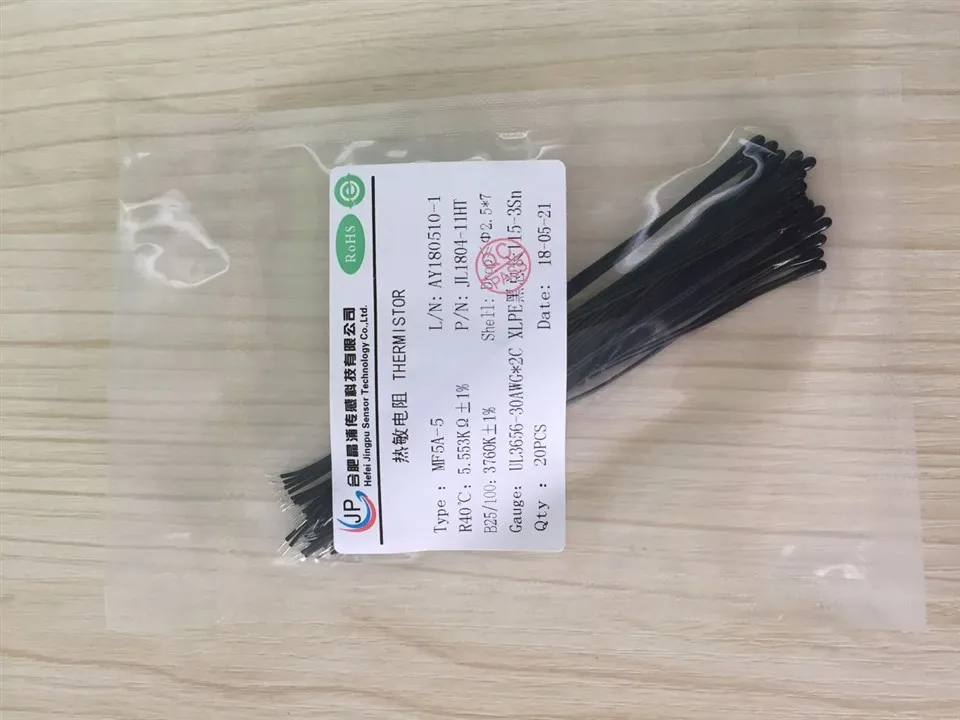 Epoxy Resin NTC Sensor 115mm Length Black